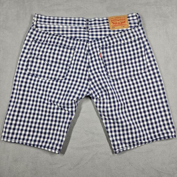 Levi’s 504 Shorts Men's Size 38 Blue Checkered Preppy Outdoor Retro Skater - Picture 4 of 10